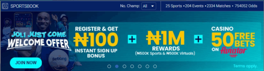 BetKing bonus